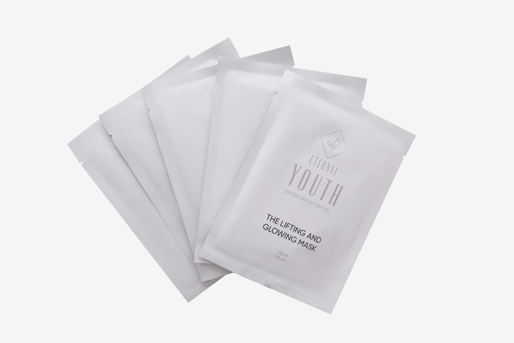 Омолаживающая маска AG для лица и шеи с эффектом  лифтинга и сияния Eternal Youth – 5 шт.